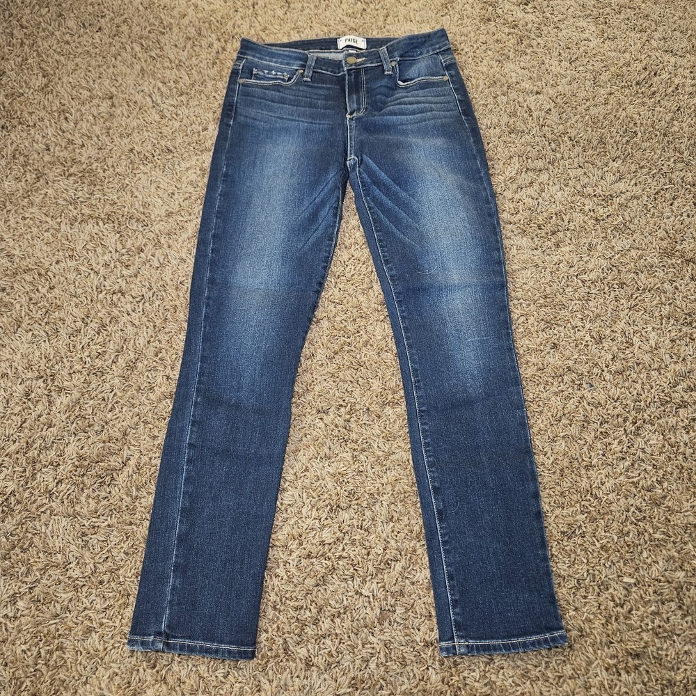PAIGE Skyline Ankle Peg Skinny Jeans Women Size 29 Blue Medium Wash Stretch